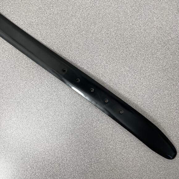 Vtg Crookhorn Brush Off Leather Belt Mens 42 Black Polished Silver Buckle 1.25" - Picture 5 of 10